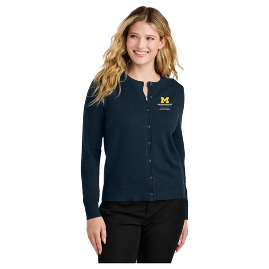 Port Authority® Women’s Easy Care Crewneck Cardigan Sweater