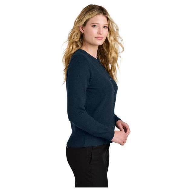 Port Authority® Women’s Easy Care Crewneck Cardigan Sweater